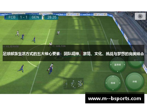 足球部落生活方式的五大核心要素：团队精神、激情、文化、挑战与梦想的完美结合